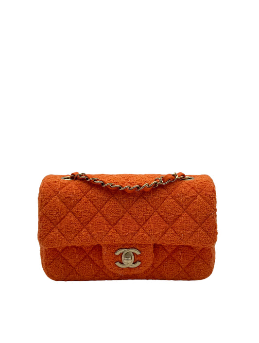Chanel Classic Tweed Orange