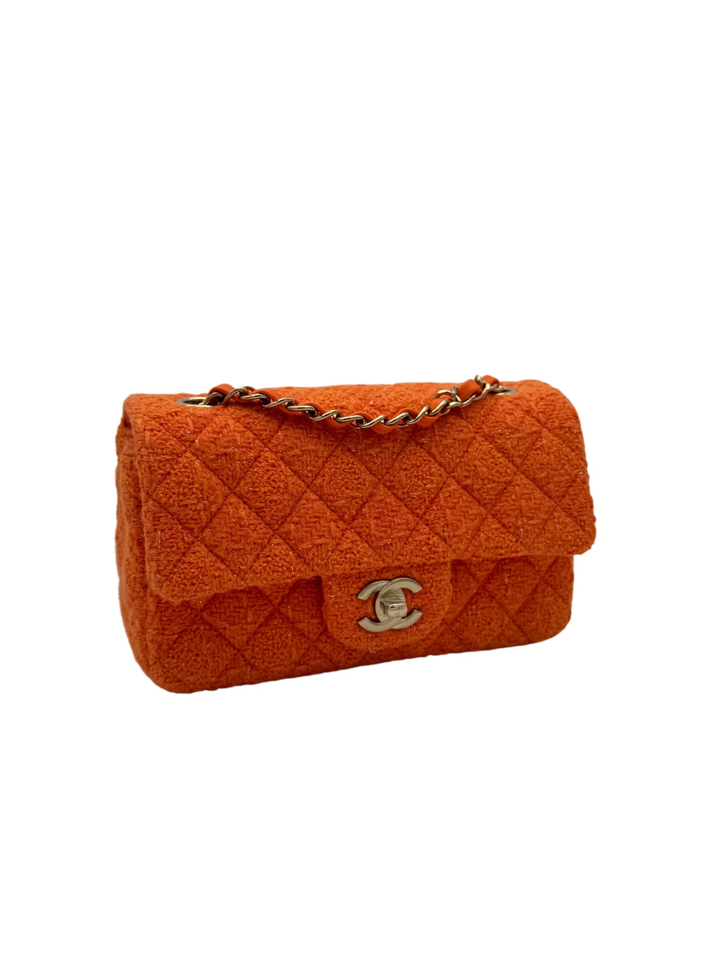 Chanel Classic Tweed Orange