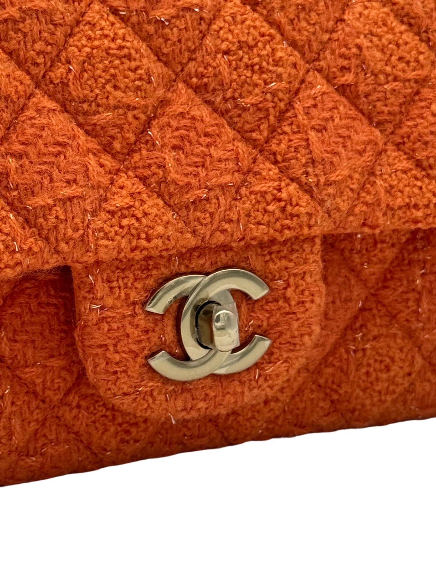 Chanel Classic Tweed Orange