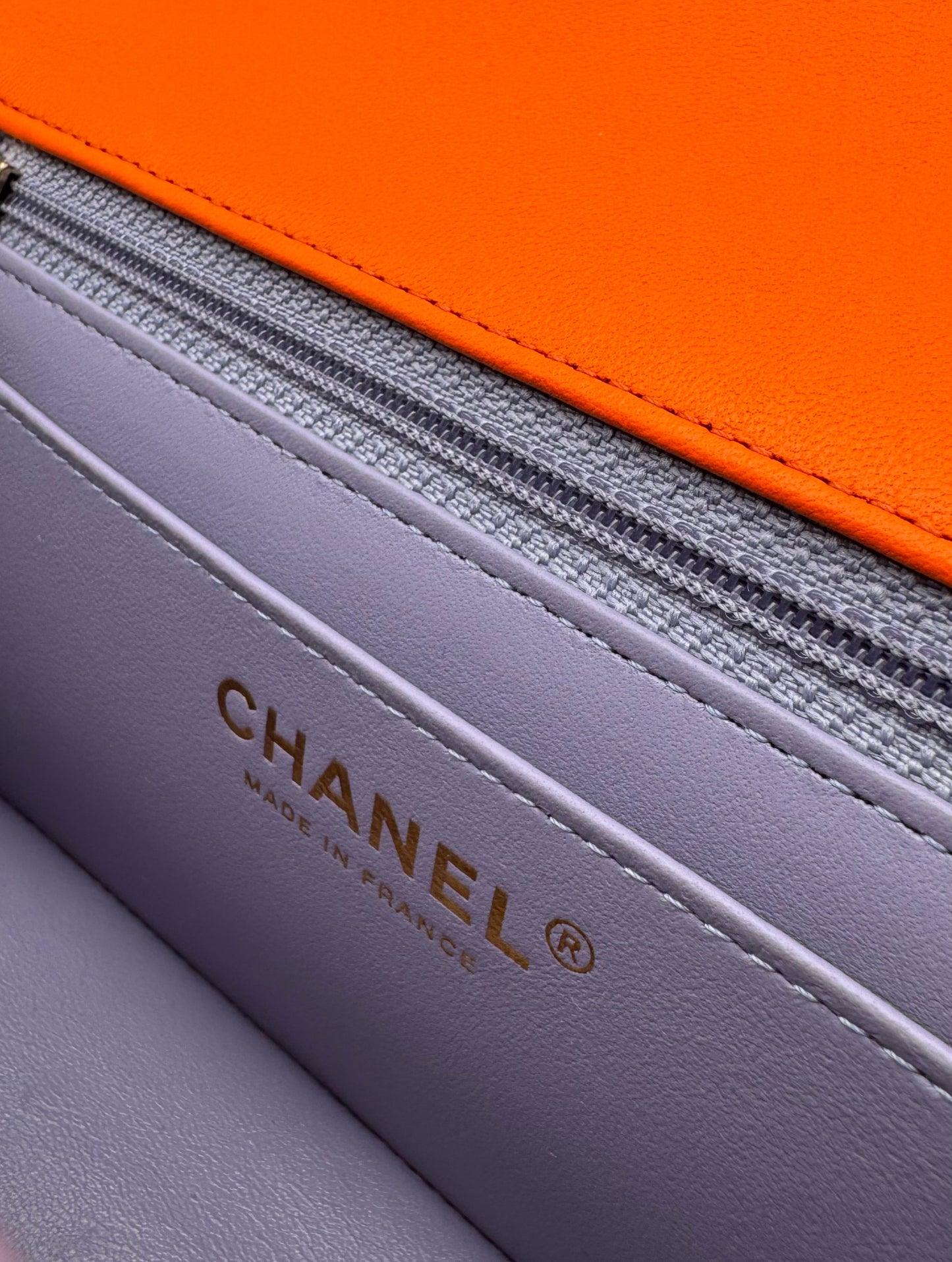 Chanel Classic Tweed Orange