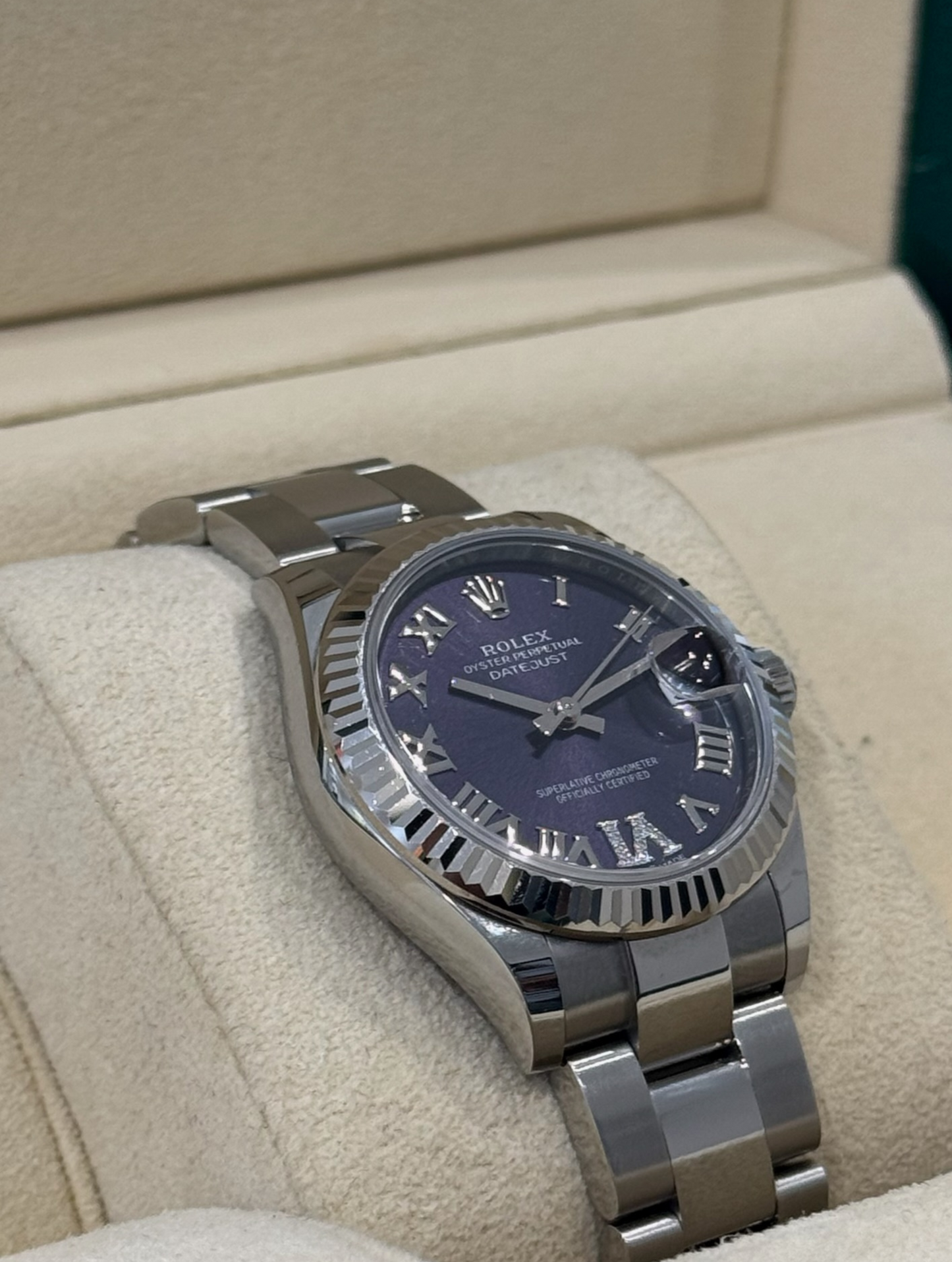 Rolex Datejust 31mm Purple Roman Dial Oyster