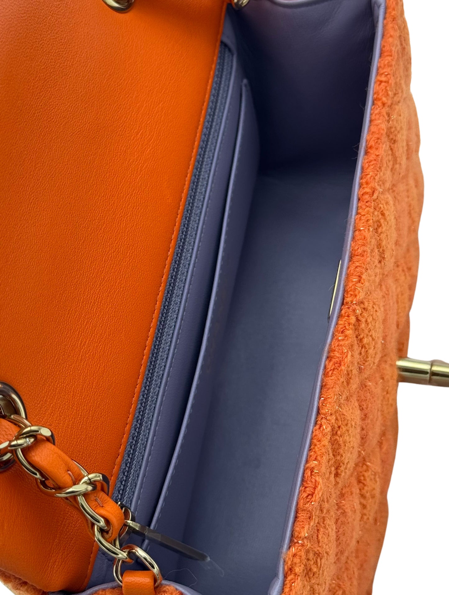 Chanel Classic Tweed Orange