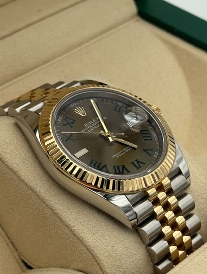 Rolex Datejust 41mm Steel/Gold Wimbledon Dial Jubilee