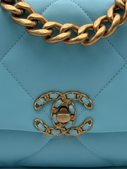 Chanel 19 Light Blue Medium Crossbody Flap