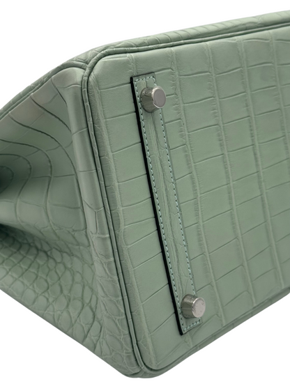 Hermès Birkin 30 Alligator Vert D'Eau Matte