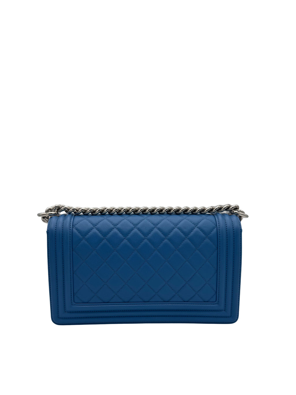 Chanel Boy Medium Blue Electric Clafskin