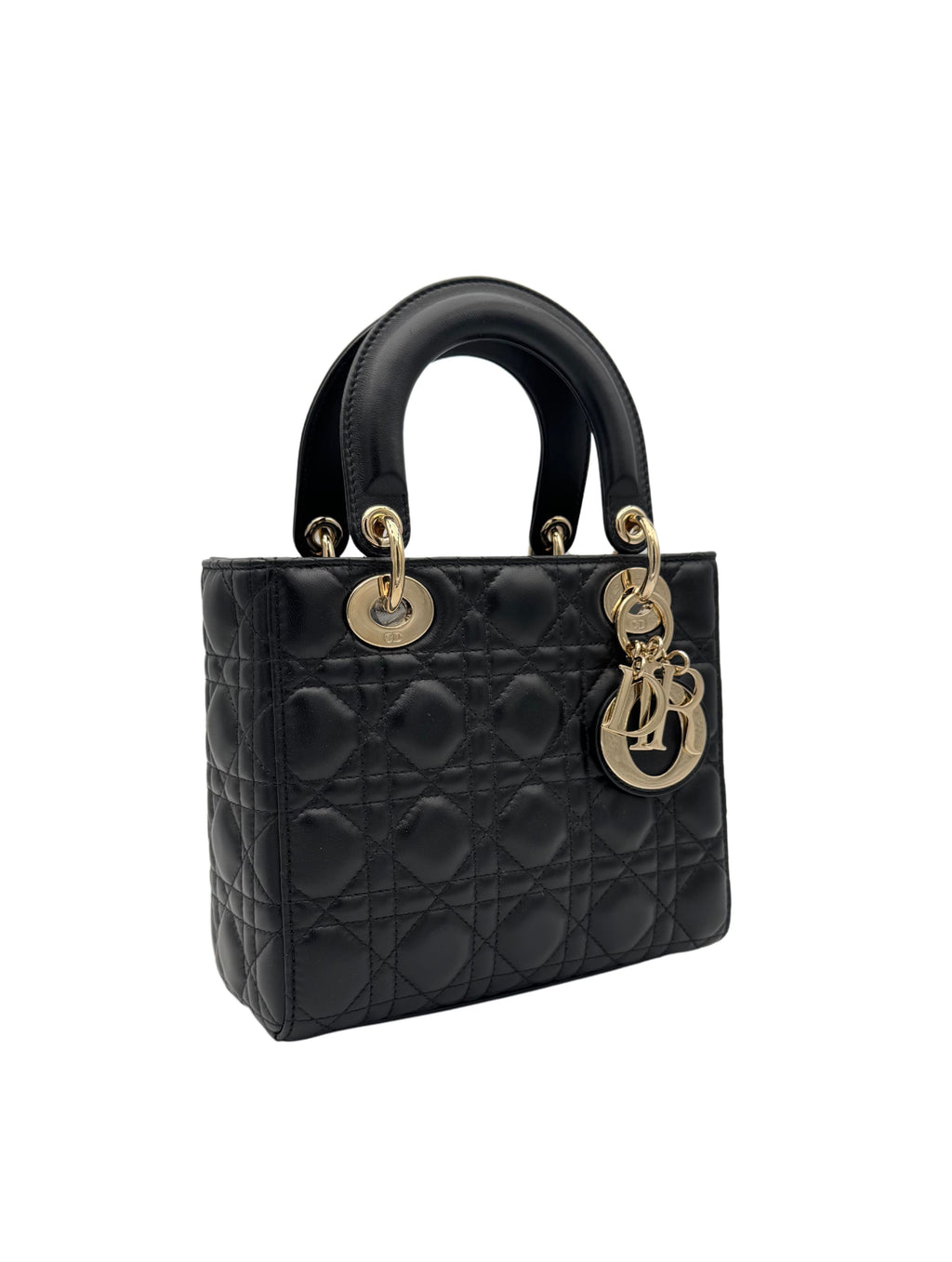 Dior Lady Small Black Gold Hardware