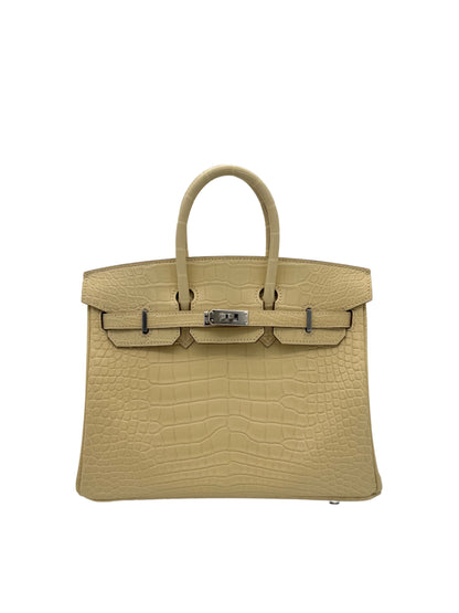 Hermès Birkin 25 Alligator Vanille Matte