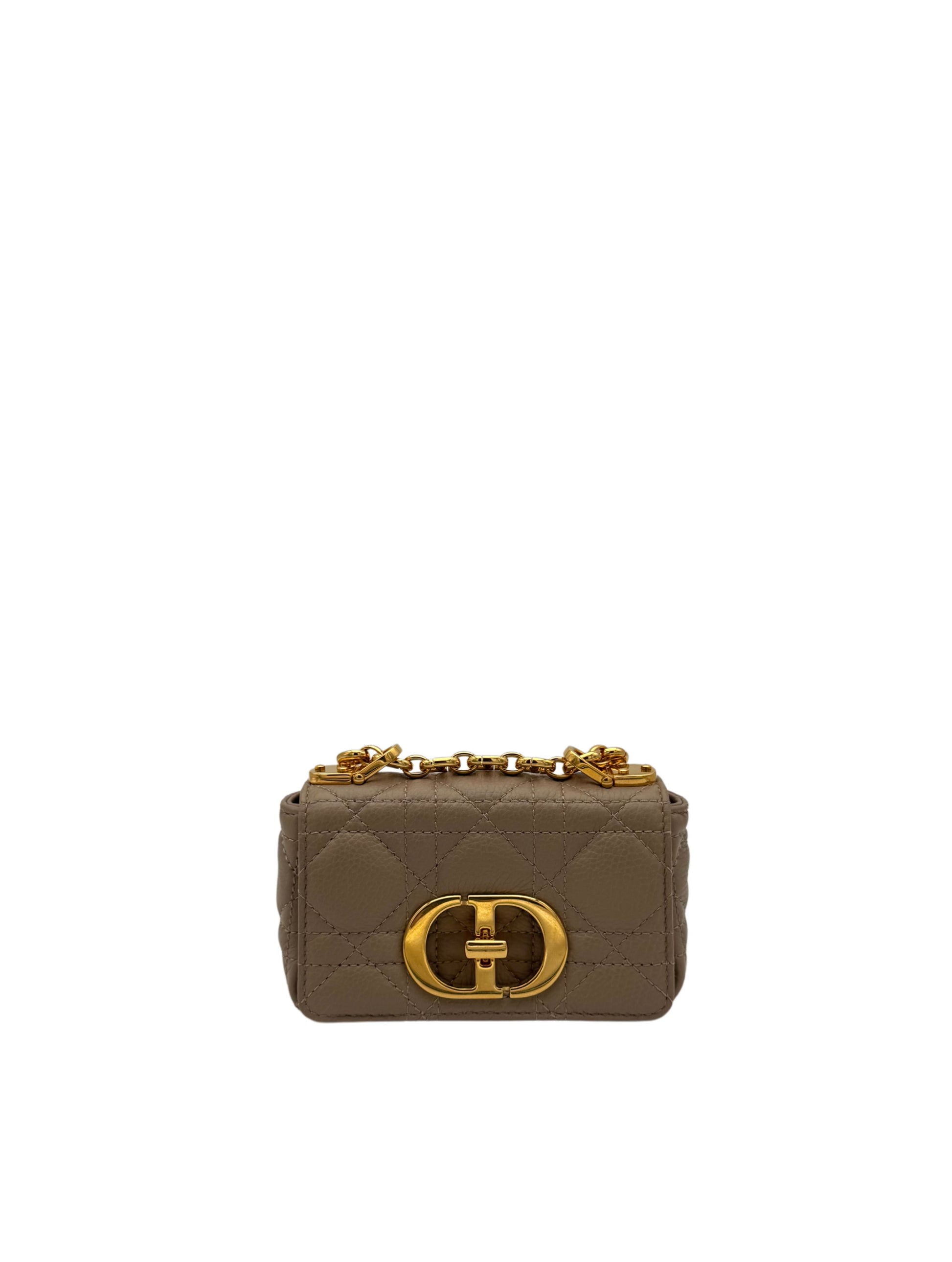 Bag CHRISTIAN DIOR Caro Beige Gold Hardware - Bolso Dior Caro Beige Herraje Dorado