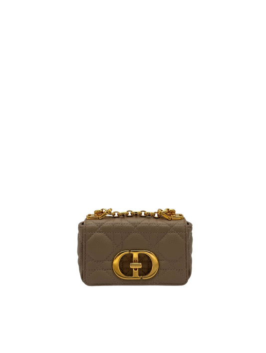 Bag CHRISTIAN DIOR Caro Beige Gold Hardware - Bolso Dior Caro Beige Herraje Dorado