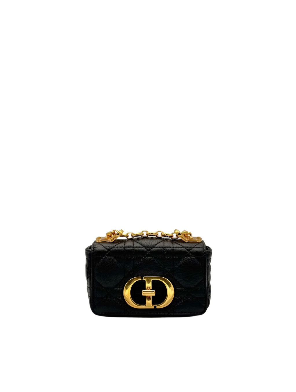 Bag CHRISTIAN DIOR Caro Micro Black Gold Hardware - Bolso Dior Caro Negro Herraje Dorado