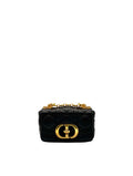 Bag CHRISTIAN DIOR Caro Micro Black Gold Hardware - Bolso Dior Caro Negro Herraje Dorado