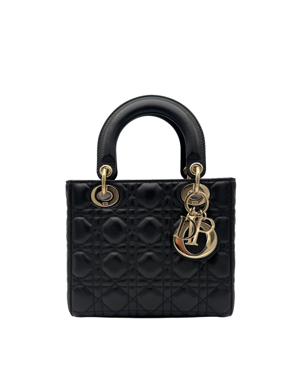 Bag CHRISTIAN DIOR Lady Black Gold Hardware - Bolso Dior Lady Black Herraje Dorado