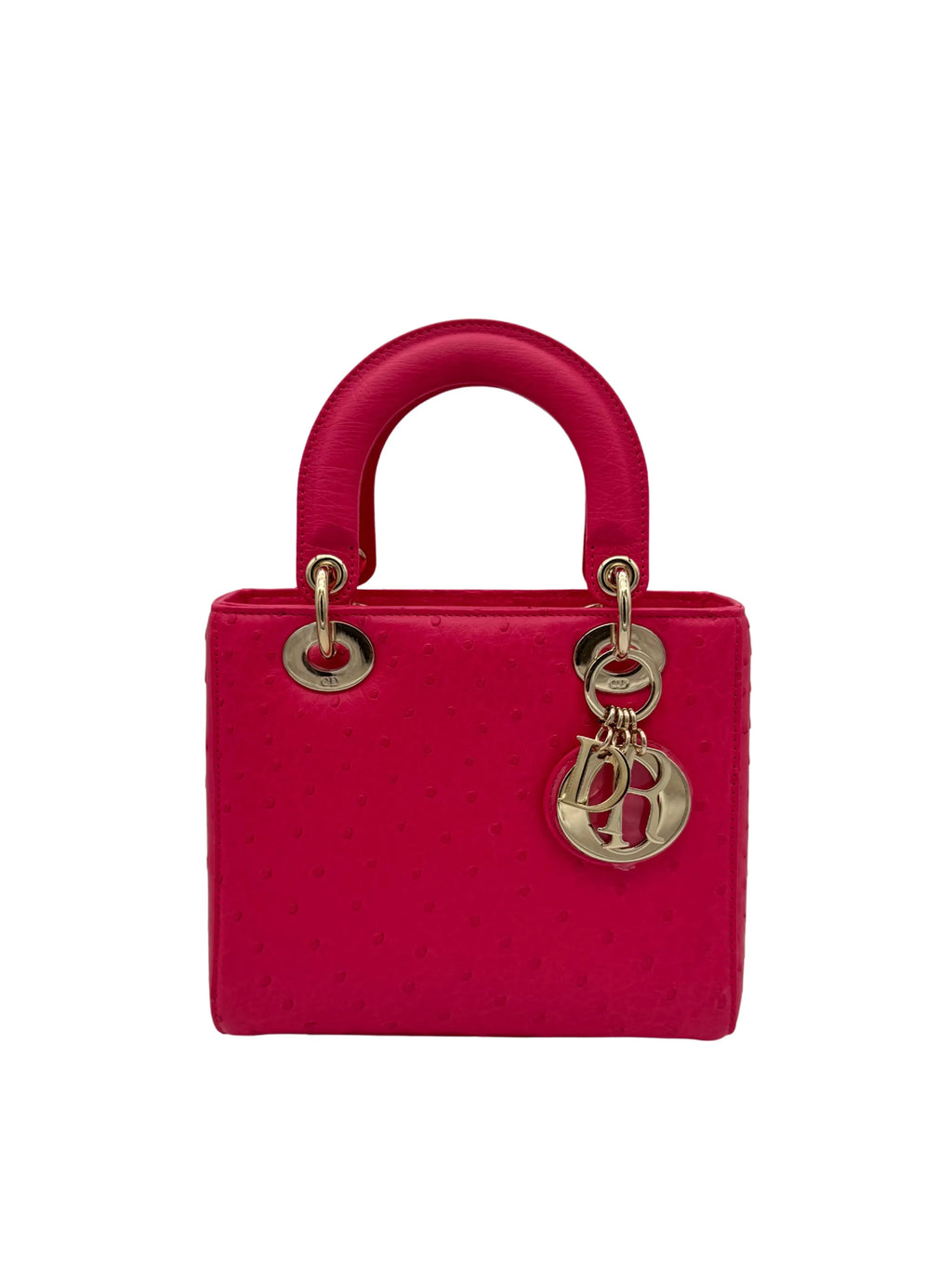 Bag CHRISTIAN DIOR Lady Fuchsia Gold Hardware - Bolso Dior Lady Fucsia Herraje Dorado, set completo