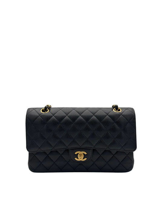Buy Bag Chanel Classic Double Flap Medium Black Caviar Leather Gold-Tone Metal - Compra Bolso negro piel caviar herraje dorado en Marbella