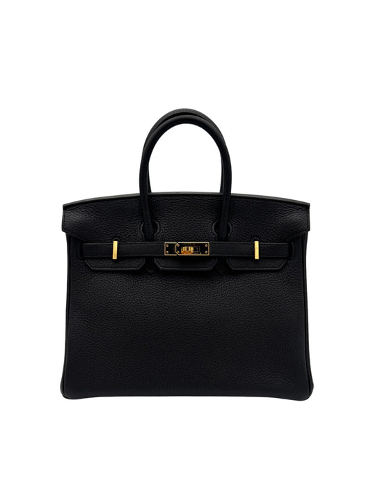 Buy Bag Hermès Birkin 25 Togo Black Gold Hardware - compra bolso negro piel herraje dorado segunda mano