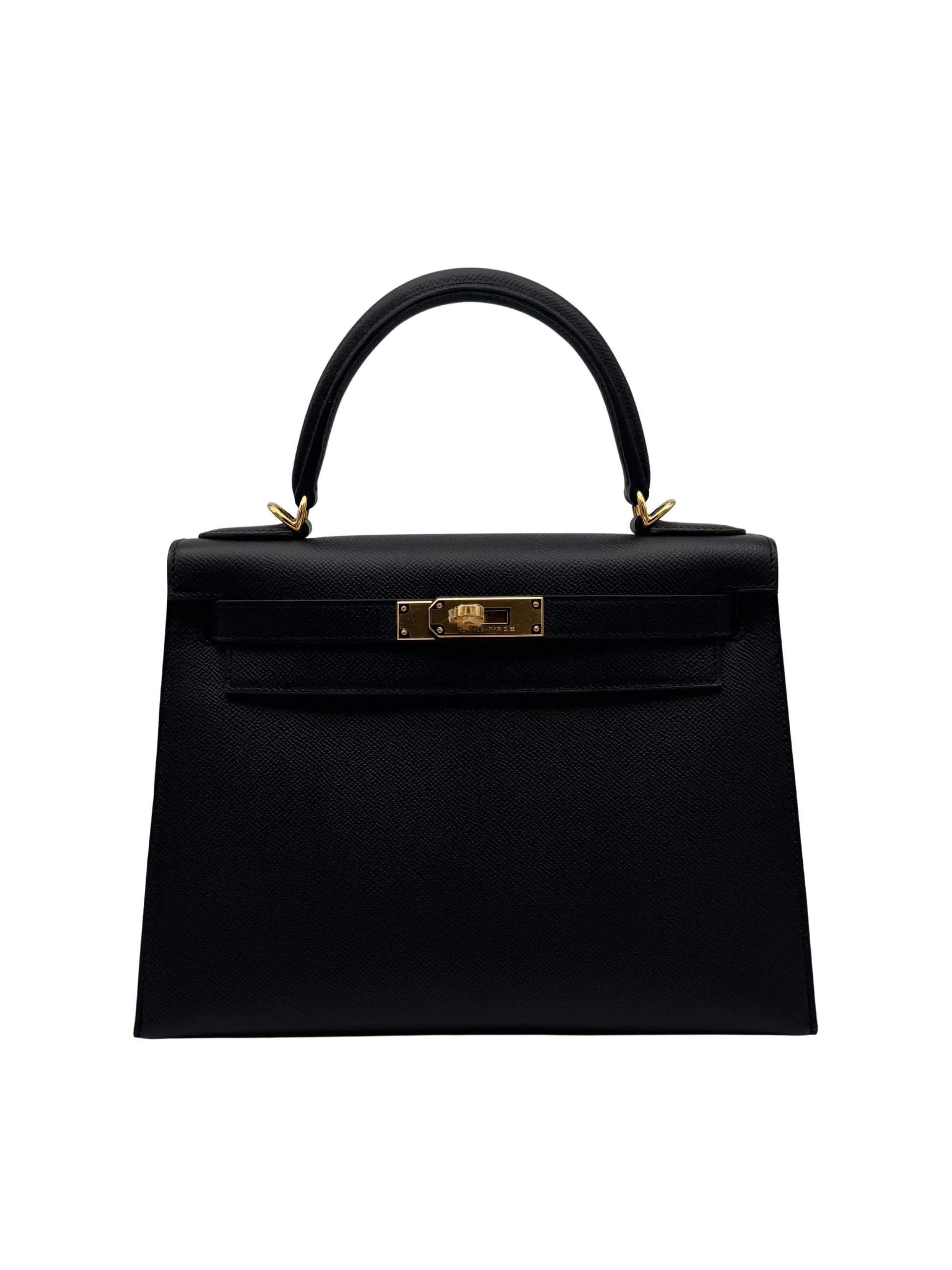 Buy Bag Hermès Kelly 28 Epsom Black Gold Hardware in Marbella Old town | Compra bolso Kelly piel epsom negra herraje dorado, envio internacional.