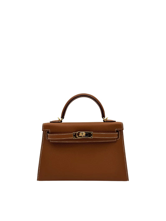 Bag Hermès Kelly Mini Epsom Gold Gold Hardware New in Marbella | Bolso K20 piel epsom gold herraje dorado 