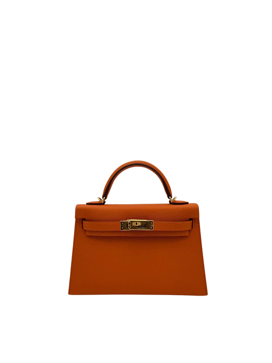 Bag Hermès Kelly Mini Epsom Orange Gold Hardware New in Marbella | Bolso K20 piel epsom naranja  herraje dorado 