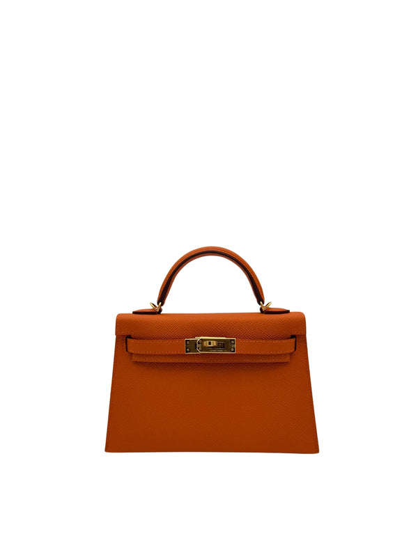 Bag Hermès Kelly Mini Epsom Orange Gold Hardware New in Marbella | Bolso K20 piel epsom naranja  herraje dorado 