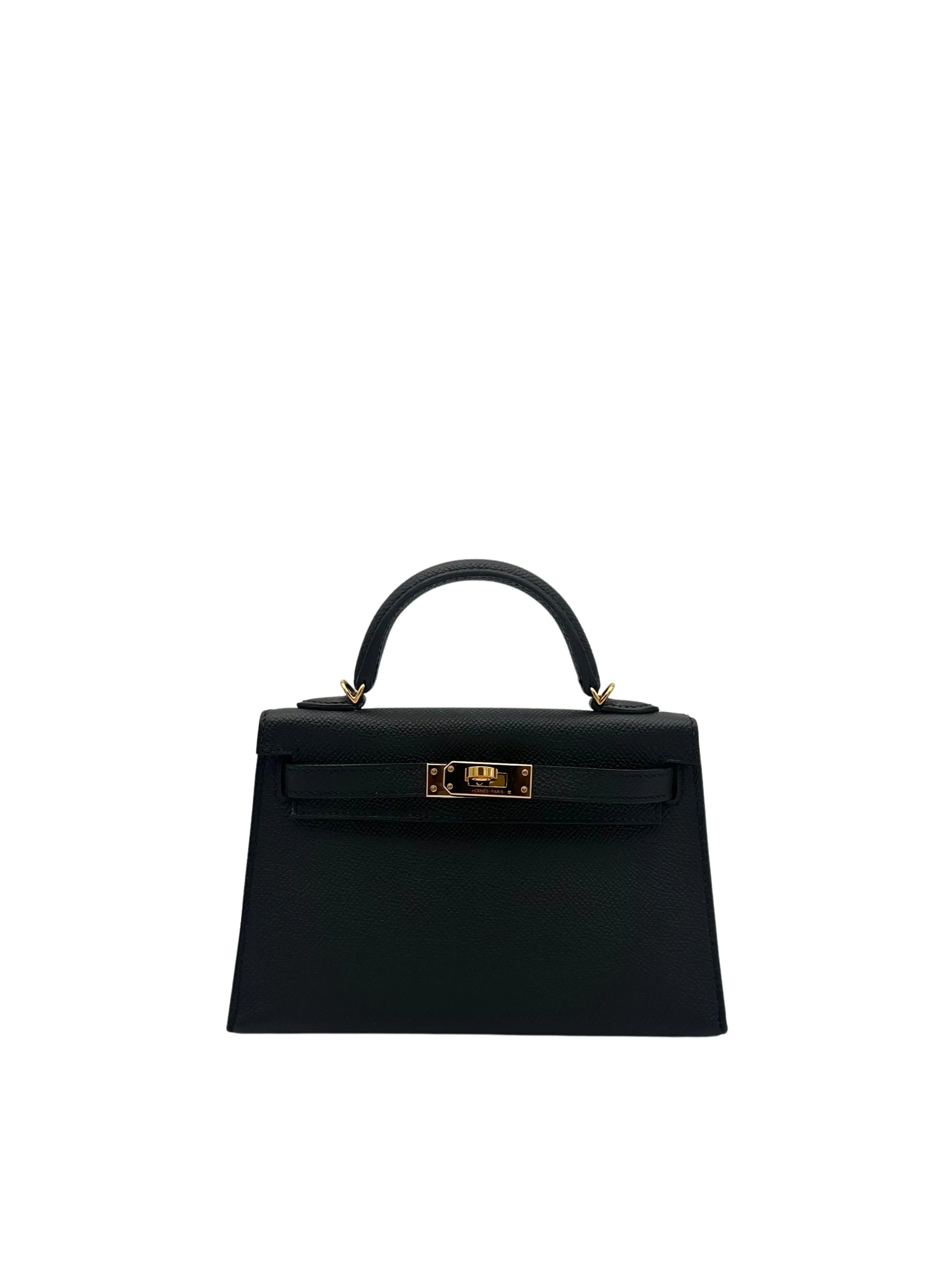 Bag Hermès Kelly HSS Mini Epsom Black / Rose Extreme Gold Hardware New in Marbella | Bolso K20 piel epsom negra herraje dorado