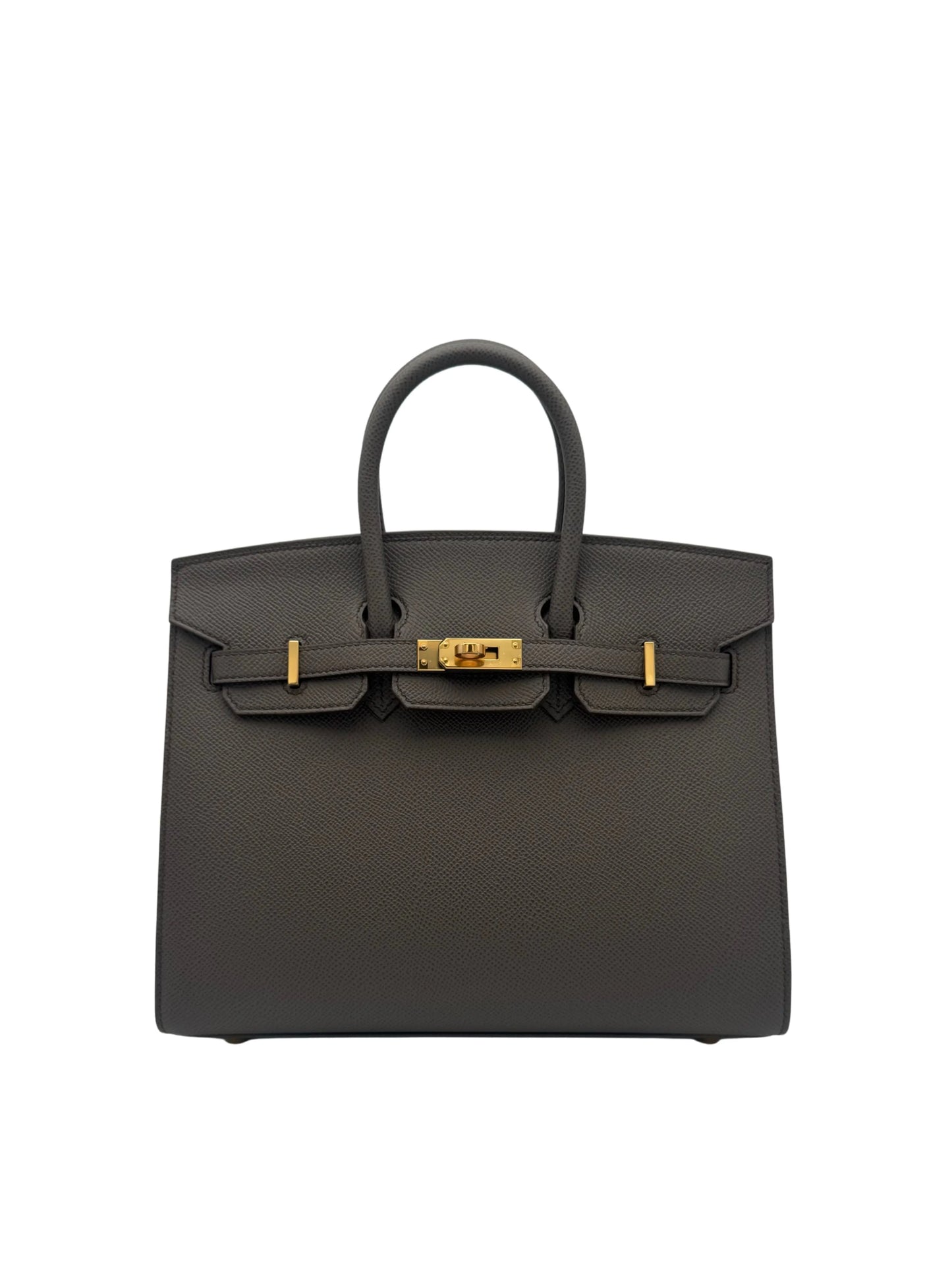 Bag Hermes Birkin 25 Epsom Gris Etain Gold Hardware W 2024 - Bolso gris  herraje dorado.