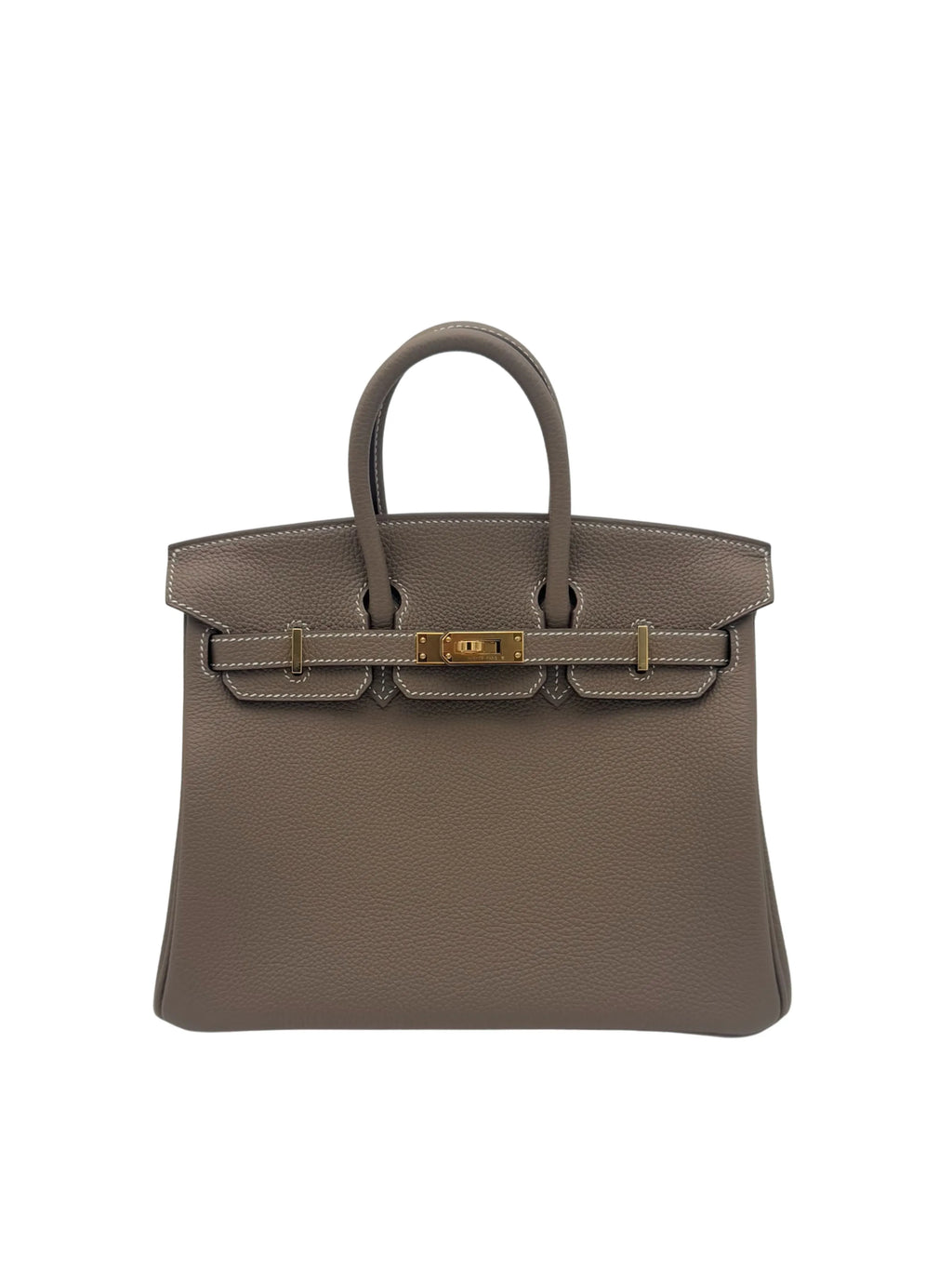 Bag Hermes Birkin 25 Togo Etoupe Gold Hardware K 2025 - Bolso marron herraje dorado.
