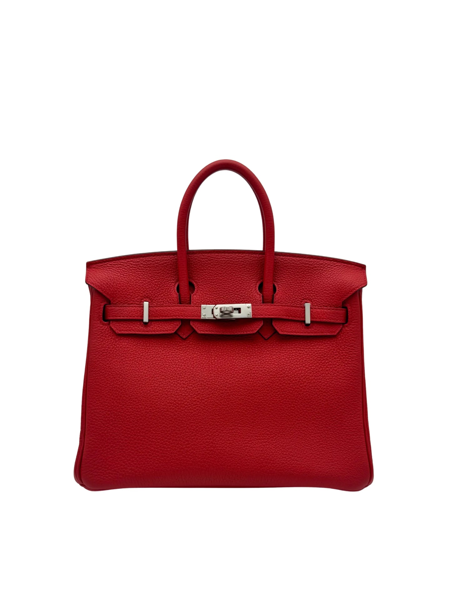 Bag Hermes Birkin 25 Togo Geranium Palladium Hardware X 2016 - Bolso rojo herraje paladio.