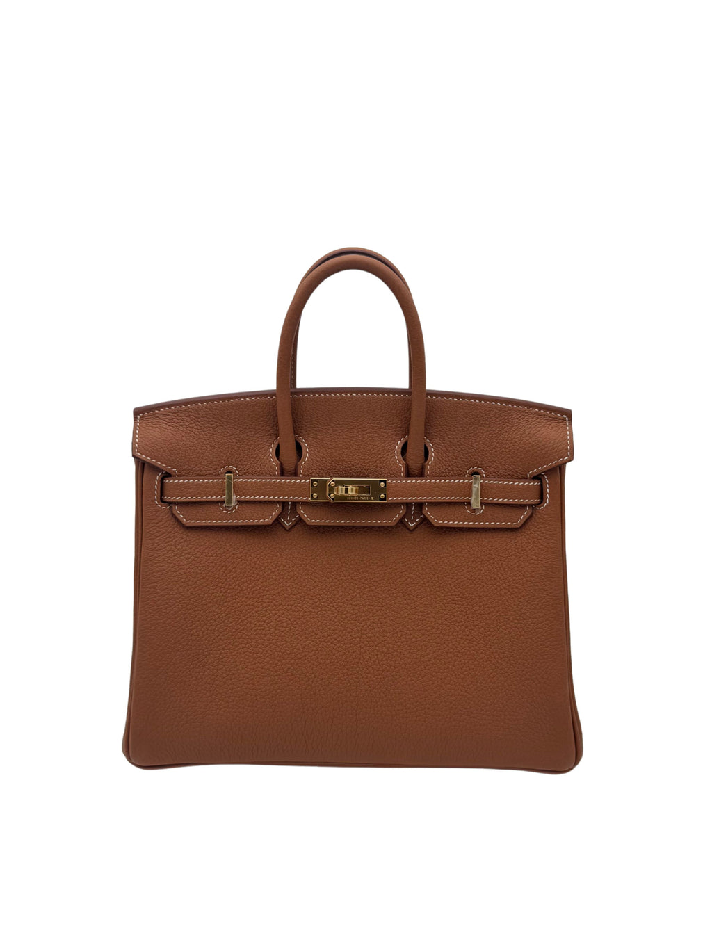 Bag Hermes Birkin 25 Togo Gold Gold Hardware - Bolso marron herraje dorado.