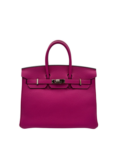 Bag Hermes Birkin 25 Togo Rose Pourpre Palladium Hardware C 2018 - Bolso rosa herraje paladio.