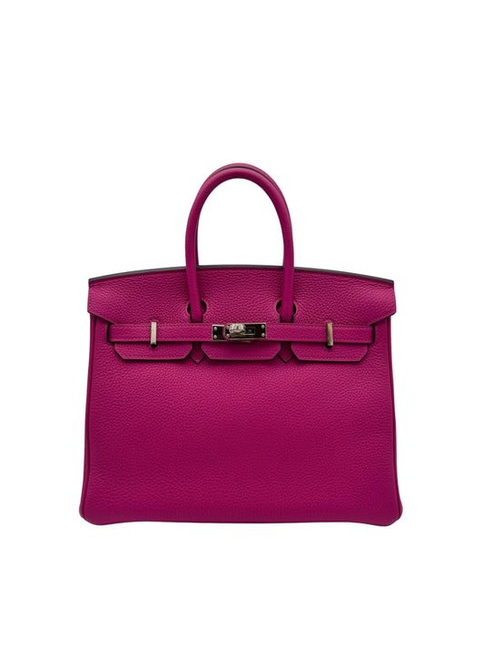 Bag Hermes Birkin 25 Togo Rose Pourpre Palladium Hardware C 2018 - Bolso rosa herraje paladio.