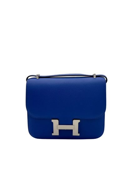 Bag Hermes Constance 18 Epsom Blue Royal Palladium Hardware -  Bolso Herraje Paladio Azul 
