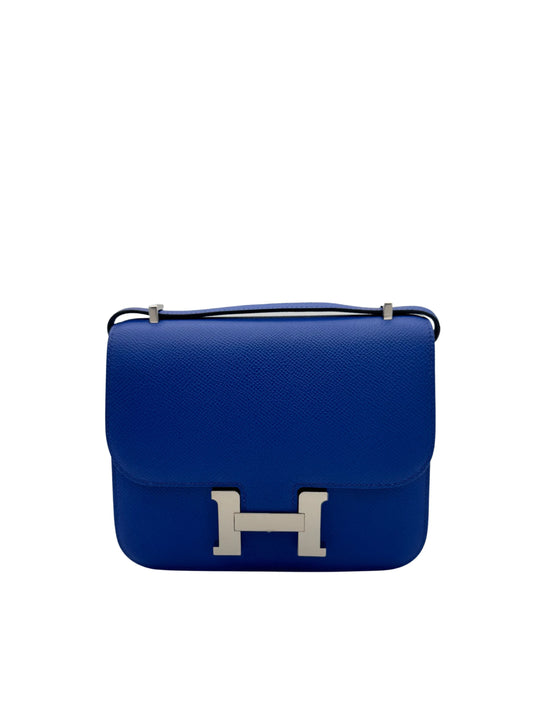 Bag Hermes Constance 18 Epsom Blue Royal Palladium Hardware -  Bolso Herraje Paladio Azul 