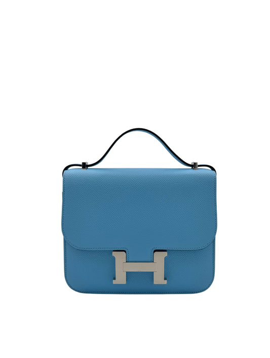 Bag Hermès Constance 18 Epsom Sky Blue Palladium Hardware - Bolso Celeste Herraje Paladio