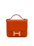 Buy Bag Hermes Constance 18 Swift Orange Gold Hardware full set in Marbelle.  Bolso verfiicado y autentinco con enviro asergurado mundial.