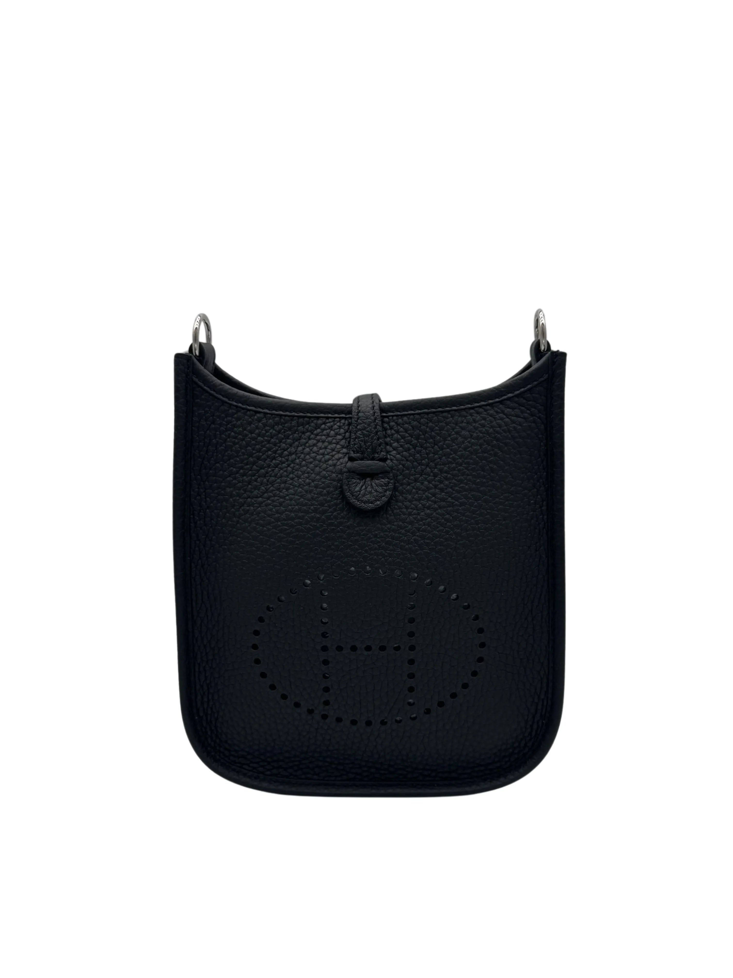 Bag Hermes Evelyne Mini Clemence Black Palladium Hardware in Marbella | Bolso Eveyline 16 piel clemence color negro herraje paladio, envio internacional.