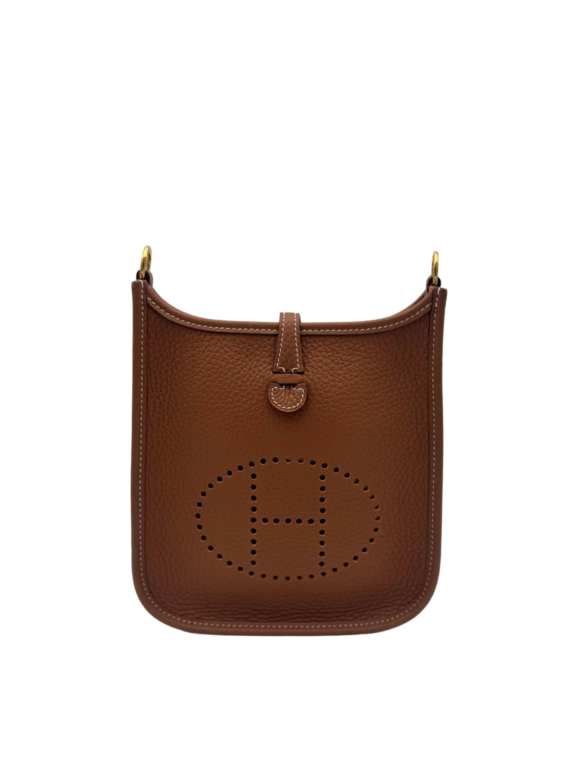 Bag Hermes Evelyne Mini Clemence Gold Gold Hardware in Marbella | Bolso Eveyline 16 piel clemence color gold herraje dorado, envio internacional.