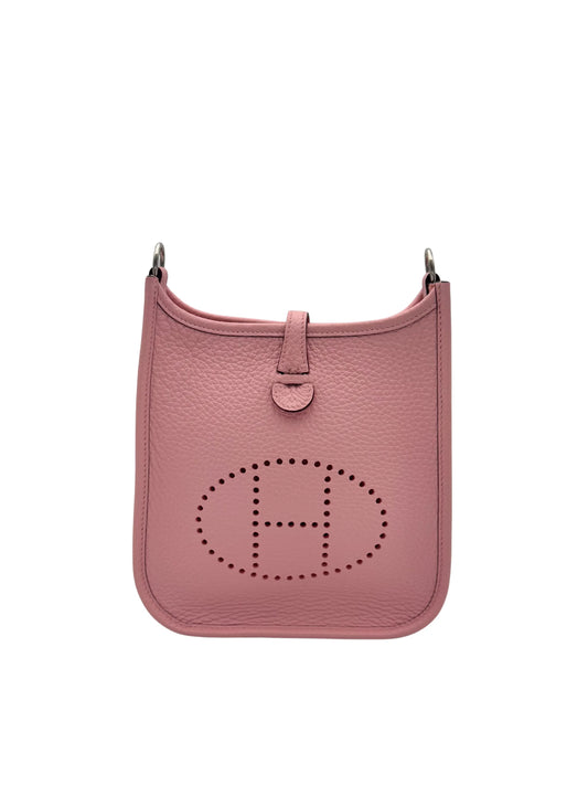 Bag Hermes Evelyne Mini Clemence Rose Sakura Palladium Hardware in Marbella | Bolso Eveyline 16 piel clemence color rosa sakura herraje paladio, envio internacional.