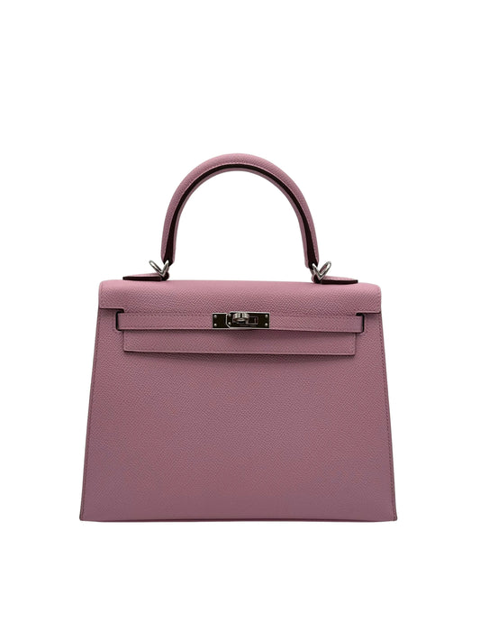 Buy Bag Hermès Kelly 25 Epsom Mauve Sylvester Palladium Hardware in Marbella Old town | Compra bolso Kelly piel epsom rosa, envio internacional.