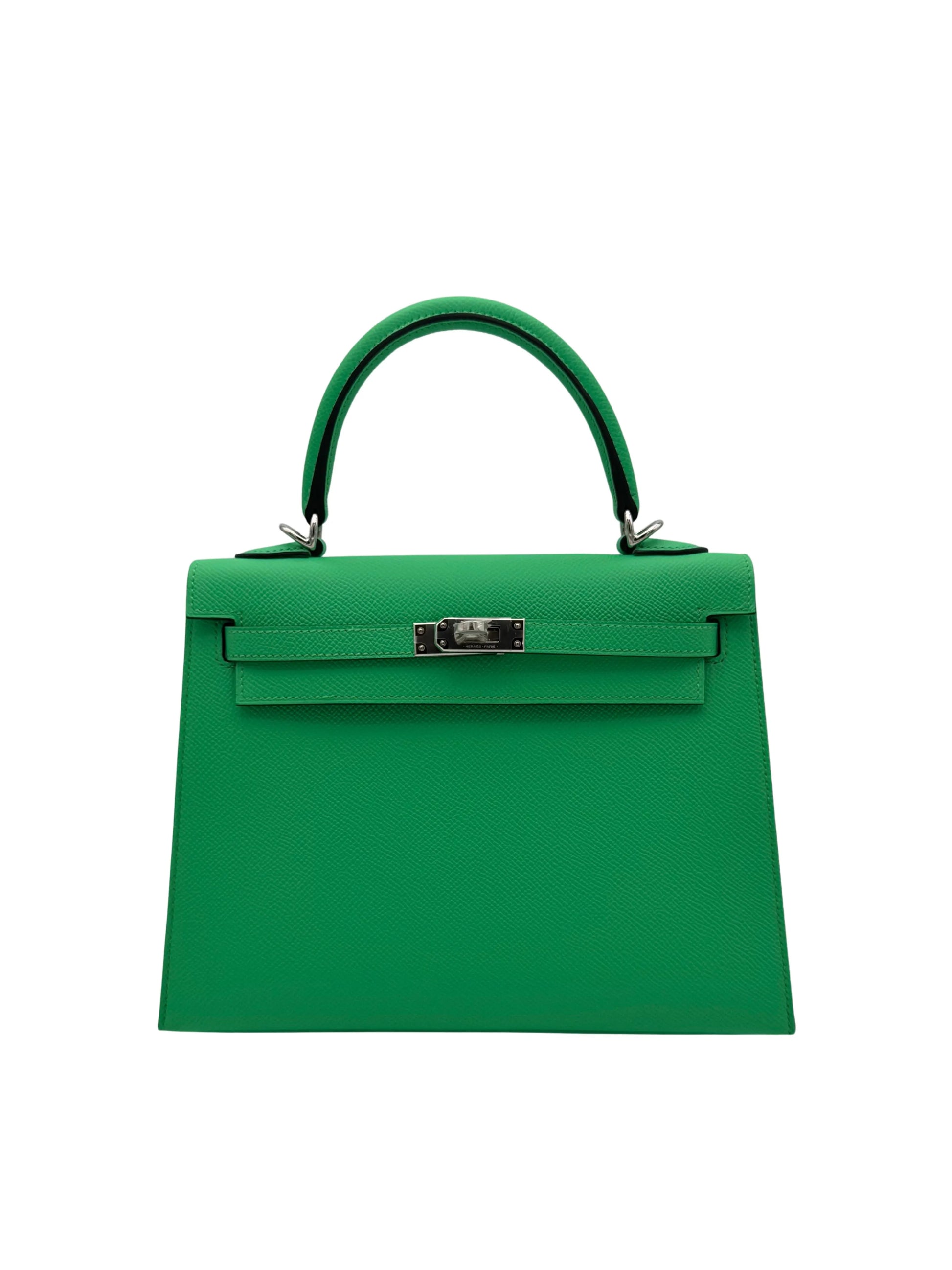 Buy Bag Hermès Kelly 25 Epsom Vert Comics Palladium Hardware in Marbella Old town | Compra bolso Kelly piel epsom verde, envio internacional.