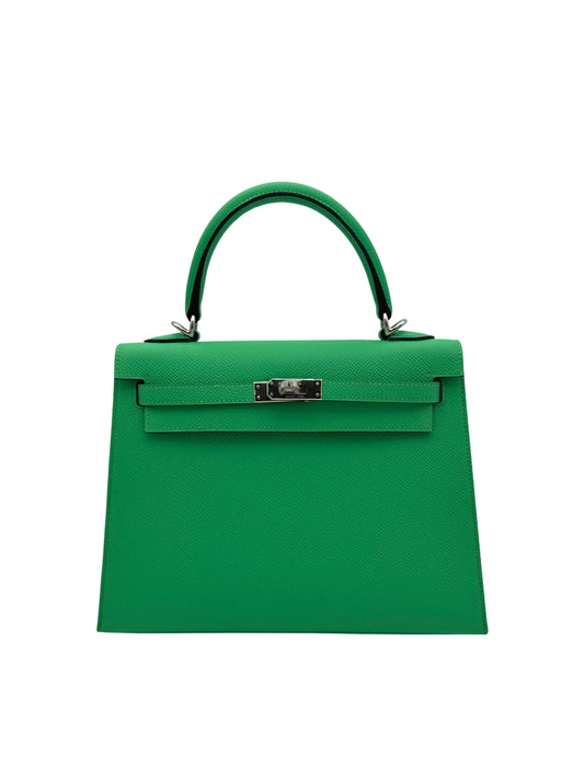 Buy Bag Hermès Kelly 25 Epsom Vert Comics Palladium Hardware in Marbella Old town | Compra bolso Kelly piel epsom verde, envio internacional.