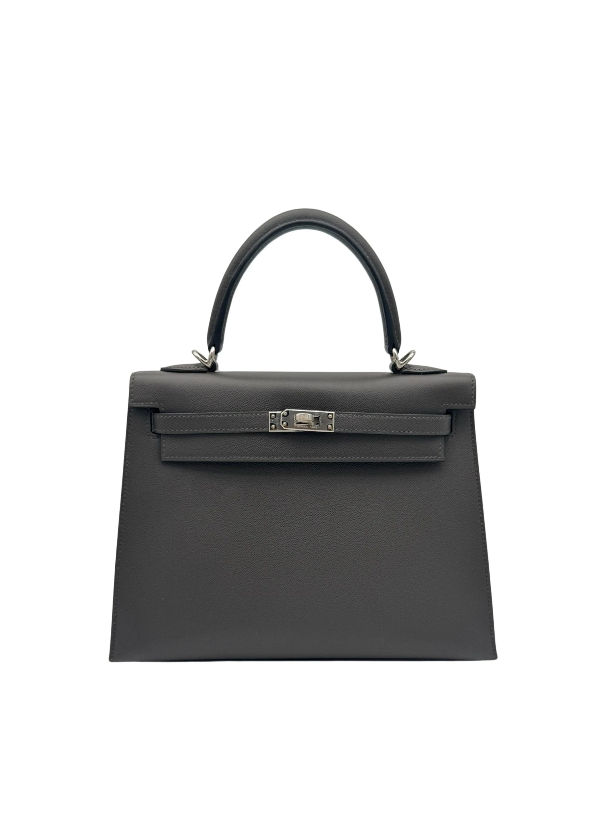 Buy Bag Hermès Kelly 25 Madame Graphite Palladium Hardware in Marbella Old town | Compra bolso Kelly piel madame gris, envio internacional.