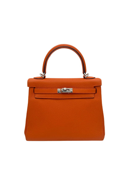 Buy Bag Hermes Kelly 25 Togo Orange Palladium Hardware - compra bolso kelly naranja herraje paladio en Marbella
