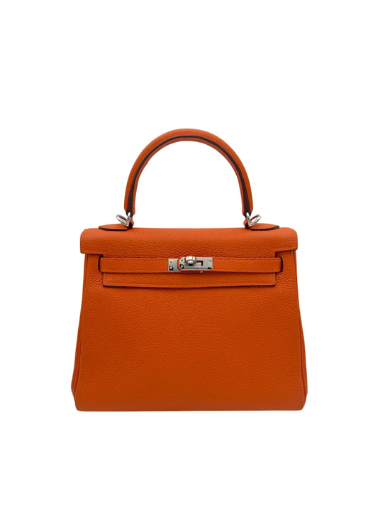Buy Bag Hermes Kelly 25 Togo Orange Palladium Hardware - compra bolso kelly naranja herraje paladio en Marbella
