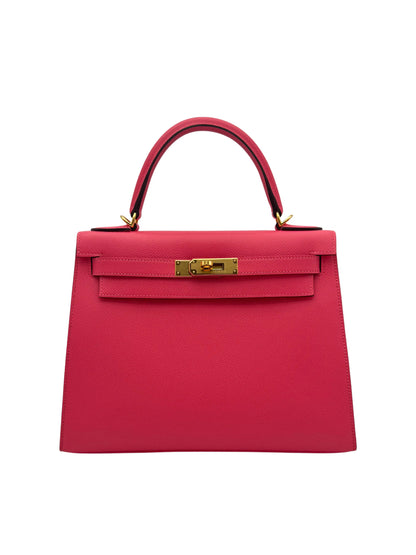 Buy Bag Hermès Kelly 28 Epsom Rose Azalee Gold Hardware in Marbella Old town | Compra bolso Kelly piel epsom rosa  azalea fuego herraje dorado, envio internacional.