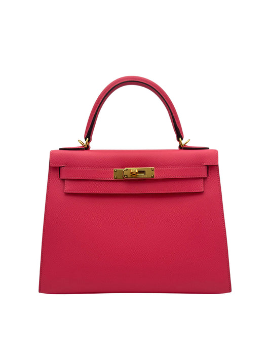 Buy Bag Hermès Kelly 28 Epsom Rose Azalee Gold Hardware in Marbella Old town | Compra bolso Kelly piel epsom rosa  azalea fuego herraje dorado, envio internacional.