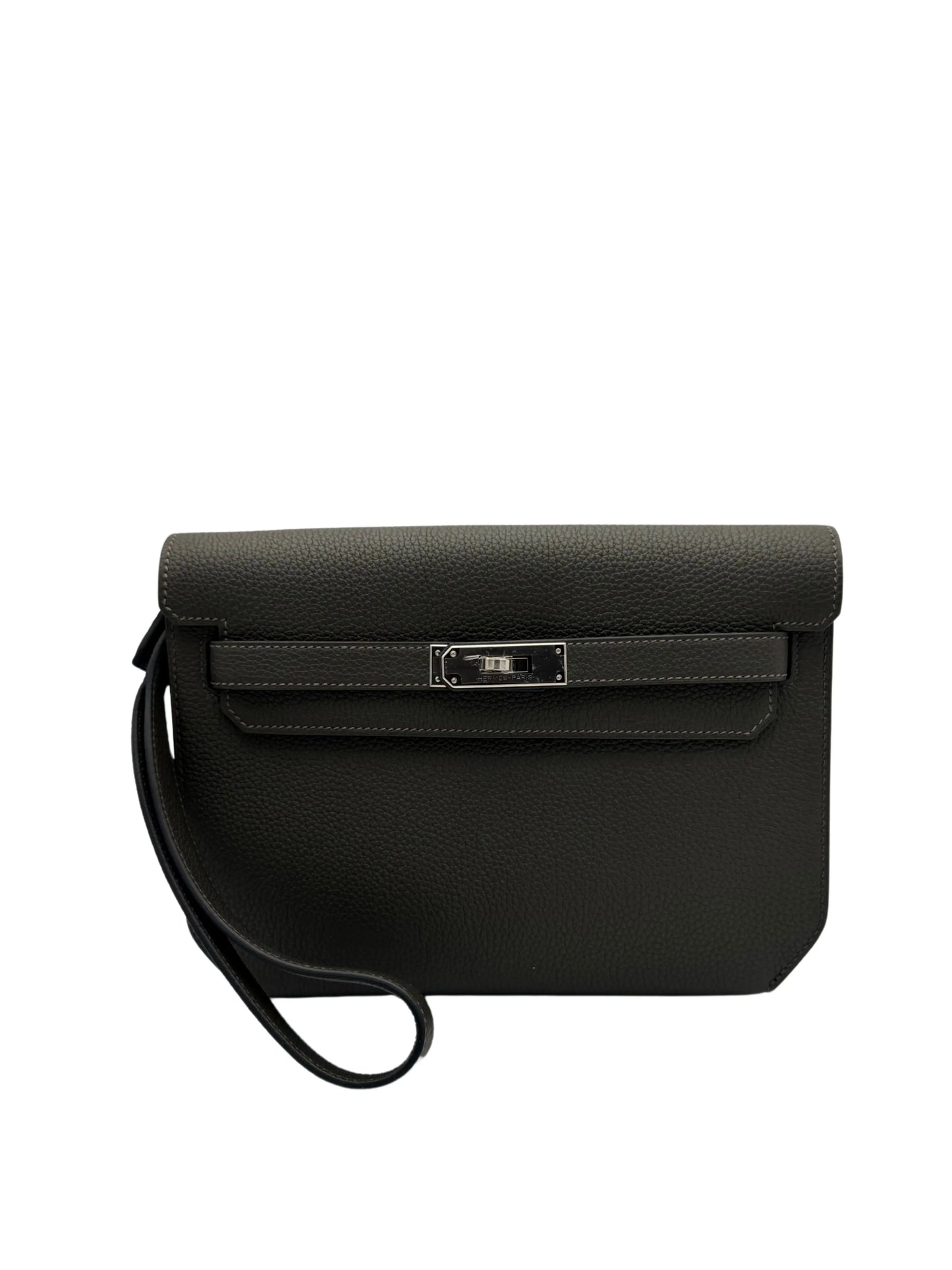 Buy Bag Hermes Kelly Depeches 25 Togo Vert de Gris Palladium Hardware - Compra   bolso de mano piel togo verde grimace herraje paladio en Marbella.