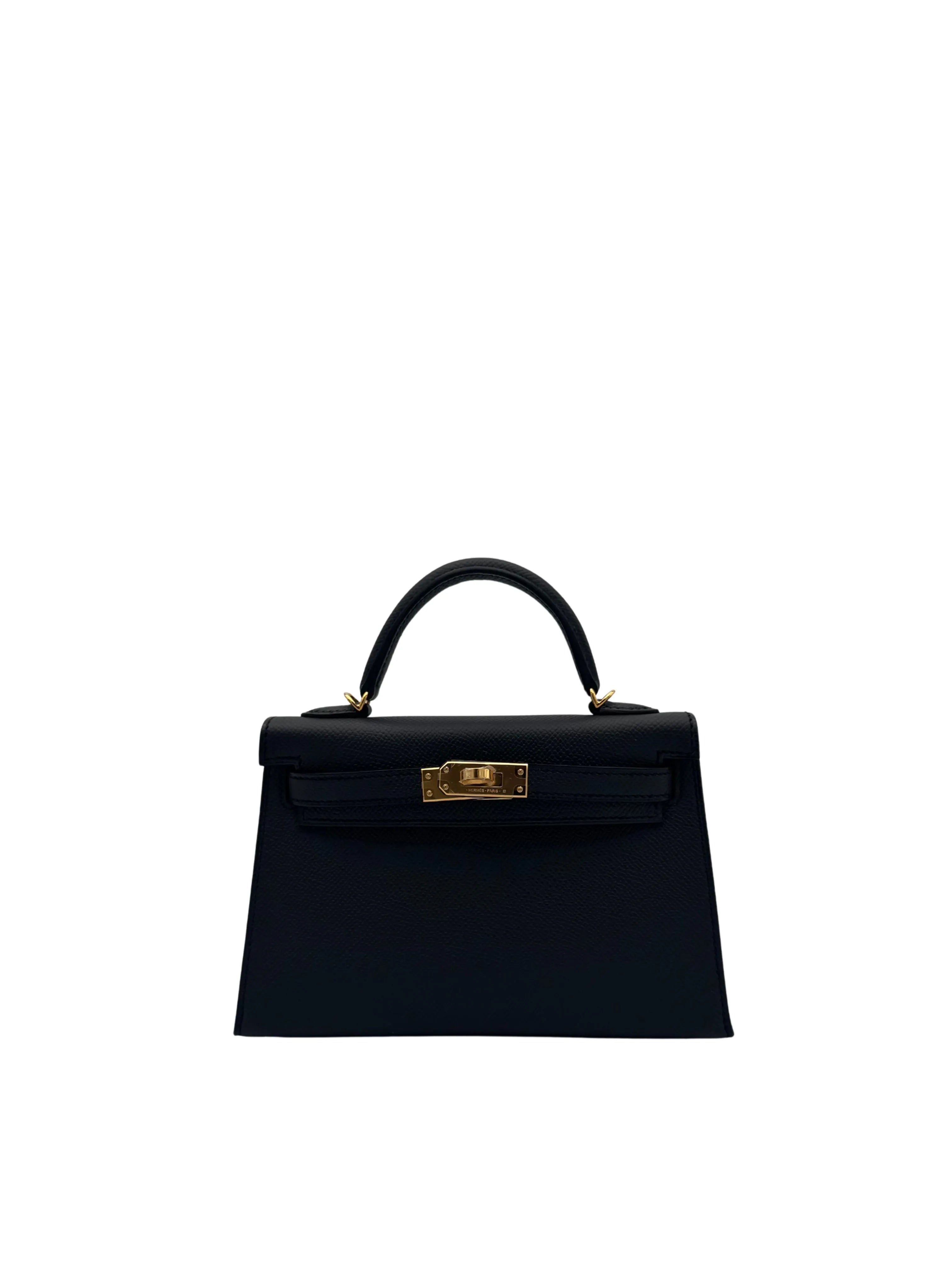 Bag Hermès Kelly Mini Epsom Black Gold Hardware New in Marbella | Bolso K20 piel epsom negra herraje dorado 