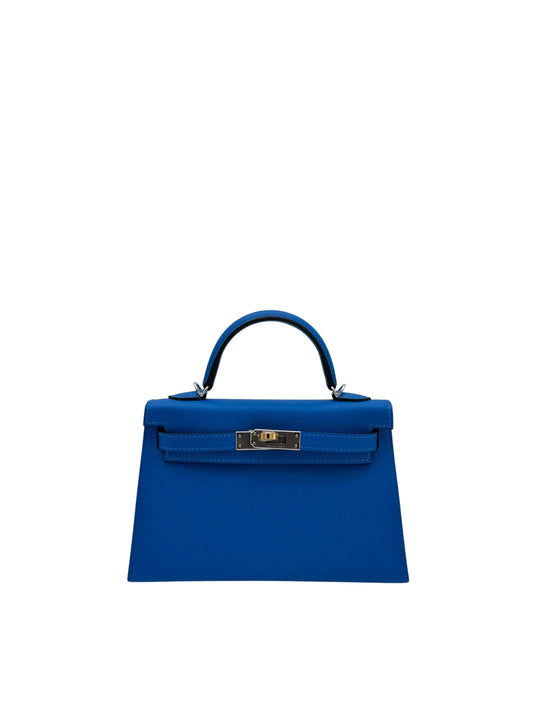 Bag Hermès Kelly Mini Epsom Blue Hydra Electrum Hardware New in Marbella | Bolso K20 piel epsom azul hydra herraje electrum