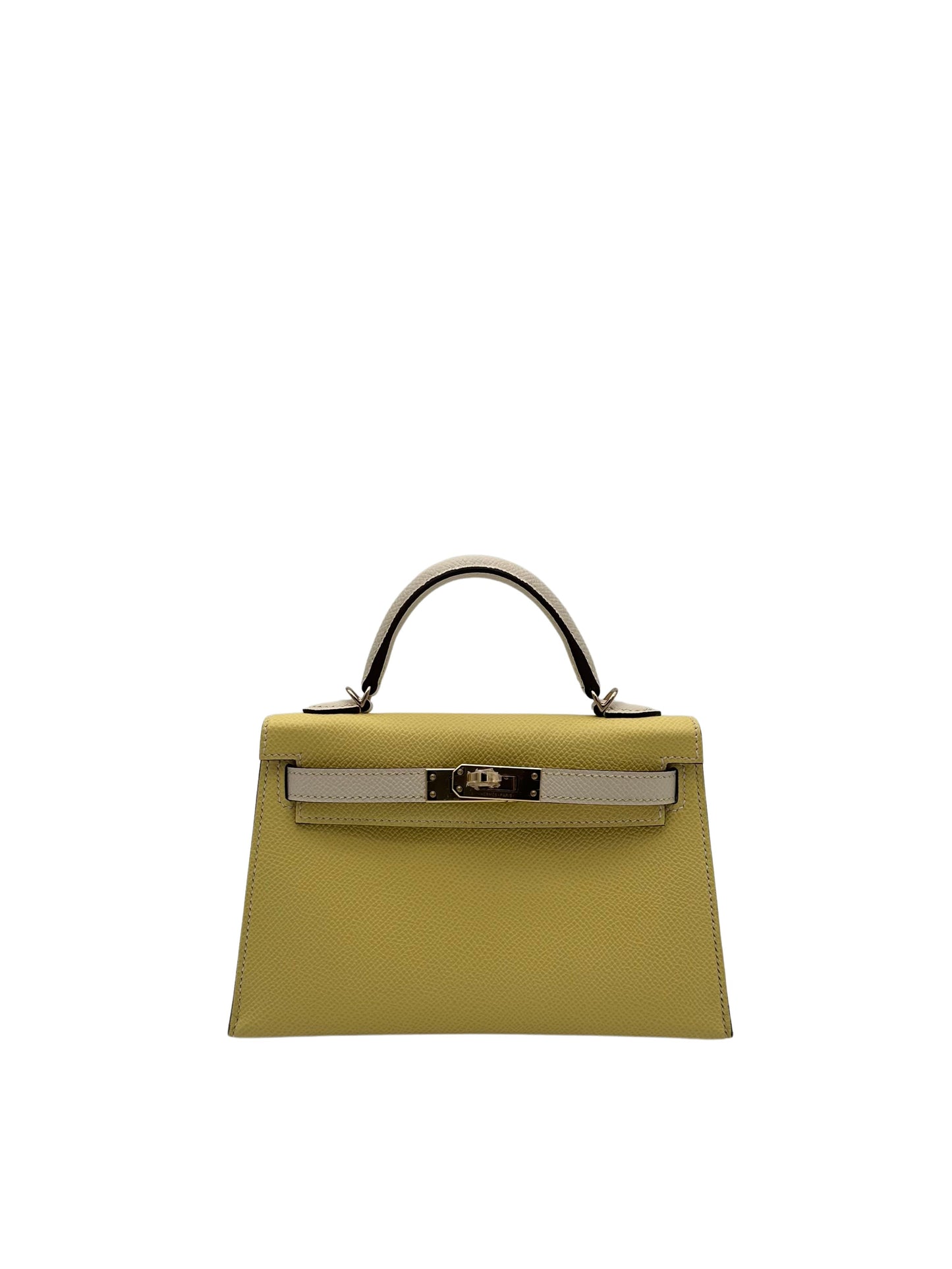 Bag Hermès Kelly HSS Mini Epsom Jaune Poussin Permabrass Hardware New in Marbella | Bolso K20 piel epsom amarillo/tiza herraje champan